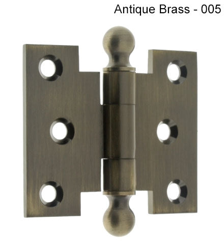 IDH Brass 80252-019: 2-1/2" x 3" Parliament Hinge w/Ball Finials (pair) - Matte Black