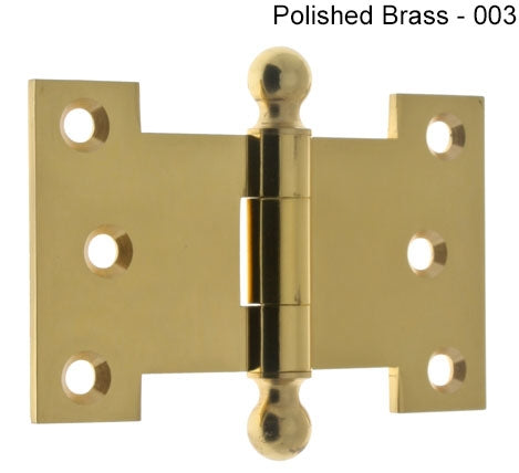 IDH Brass 80254-019: 2-1/2" x 4" Parliament Hinge w/Ball Finials (pair) - Matte Black