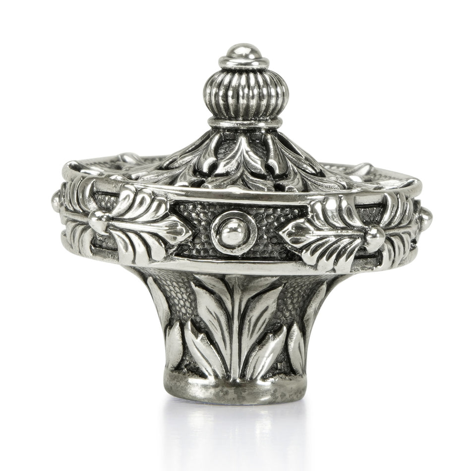 Edgar Bererbi 8034/6: 1-3/8" Nantucket Cabinet Knob - Burnished Silver