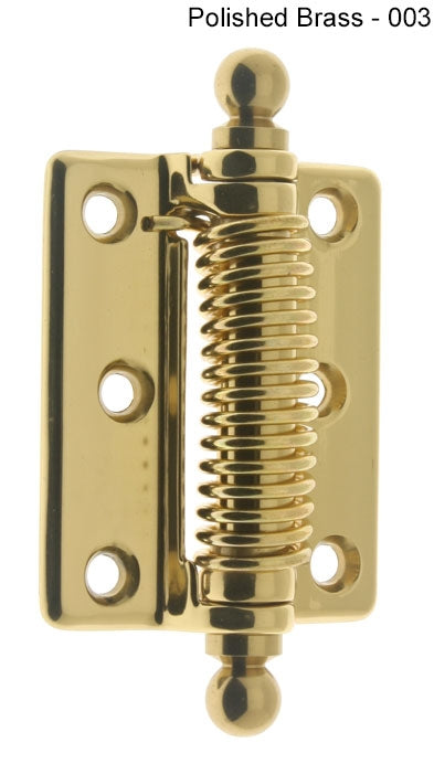 IDH Brass 80360-15A: 3" x 2-1/2" Heavy Duty Spring Screen Door Hinge w/Ball Finials (pair) - Antique Nickel