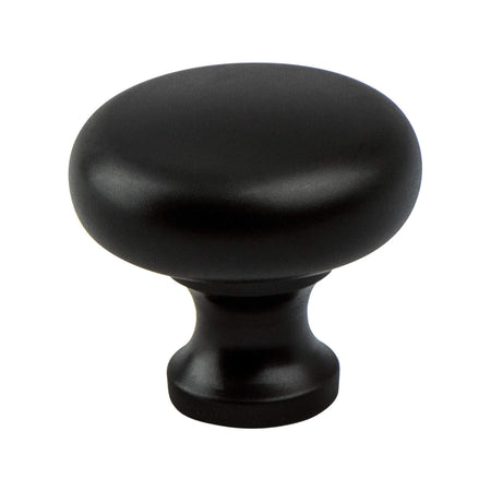 Berenson 8089-155: 1-1/4" Valencia Round Cabinet Knob - Matte Black