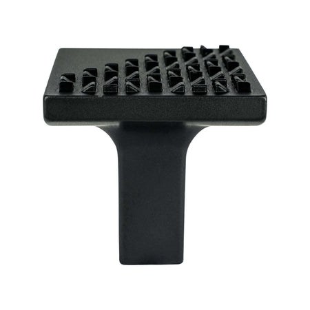 Berenson 8090-1055: 1-3/16" Roque Square Cabinet Knob - Matte Black