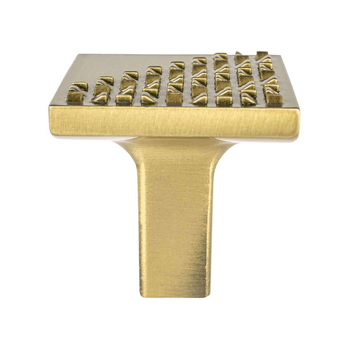 Berenson 8102-1MDB: 1-3/16" Roque Square Cabinet Knob - Modern Brushed Gold
