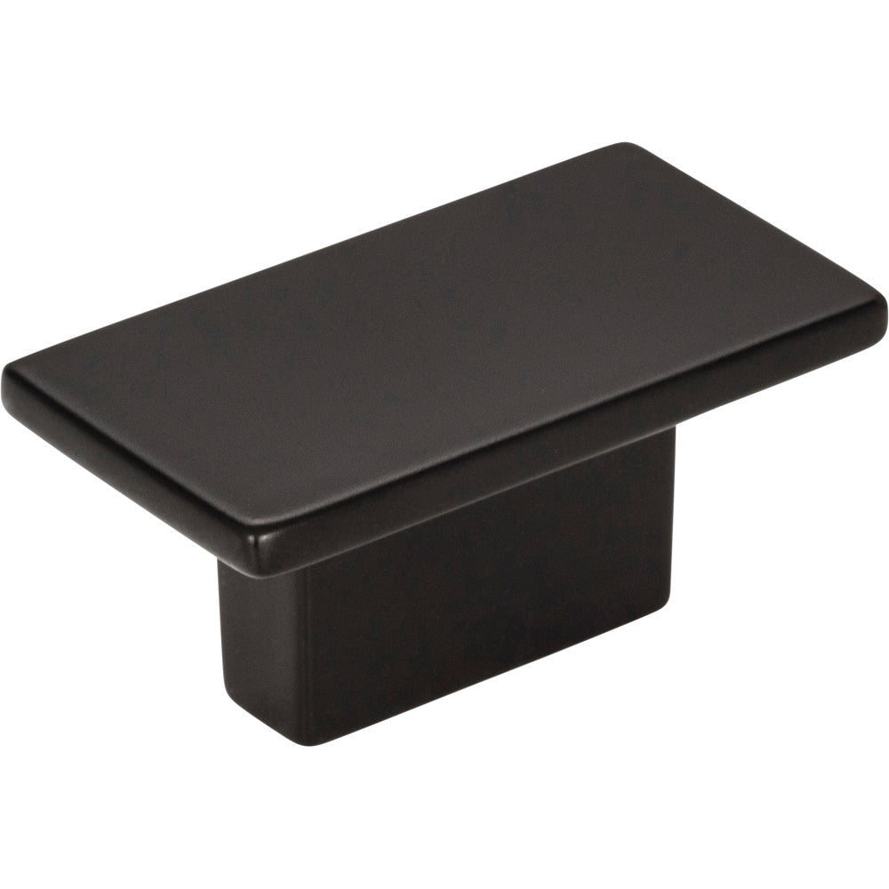 Jeffrey Alexander 81021MB: 16mm Mirada Rectangle Cabinet Knob - Matte Black