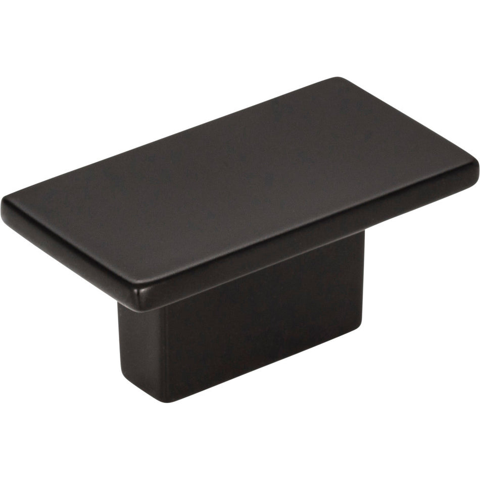 Jeffrey Alexander 81021MB: 16mm Mirada Rectangle Cabinet Knob - Matte Black