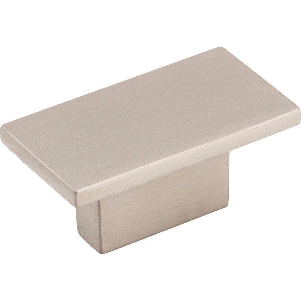 Jeffrey Alexander 81021SN: 16mm Mirada Rectangle Cabinet Knob - Satin Nickel