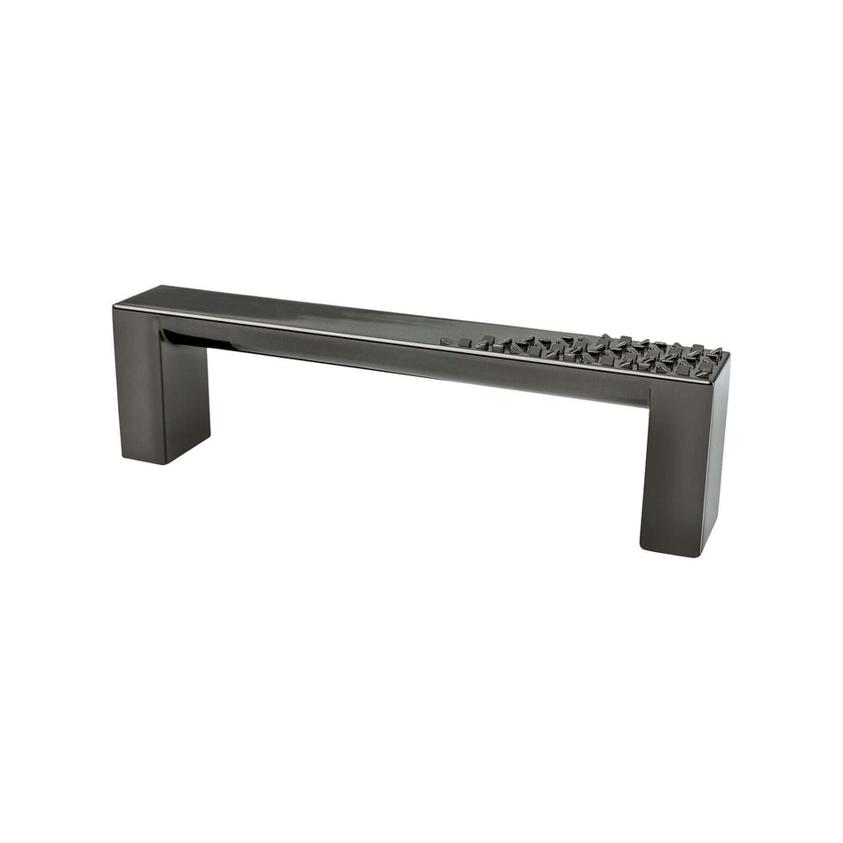 Berenson 8121-1098: 96mm cc Roque Cabinet Pull - Black Nickel