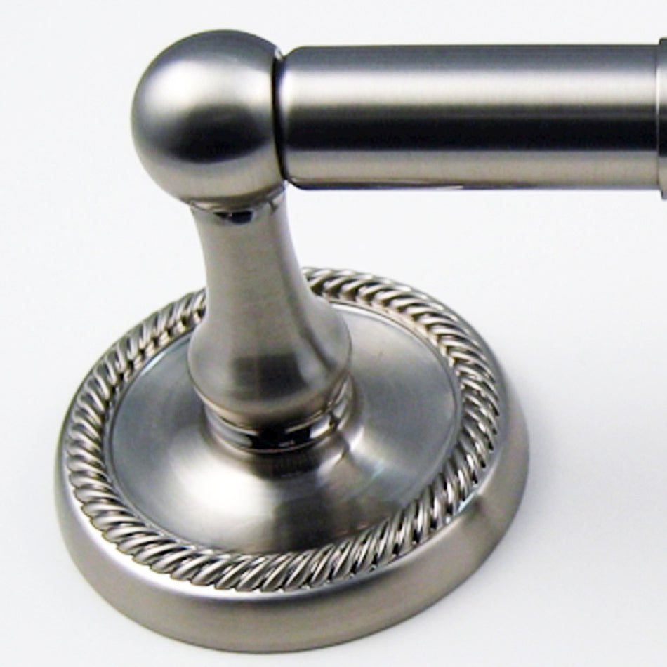 Rusticware 8124SN: 24" cc Riverside English Rope Towel Bar - Satin Nickel
