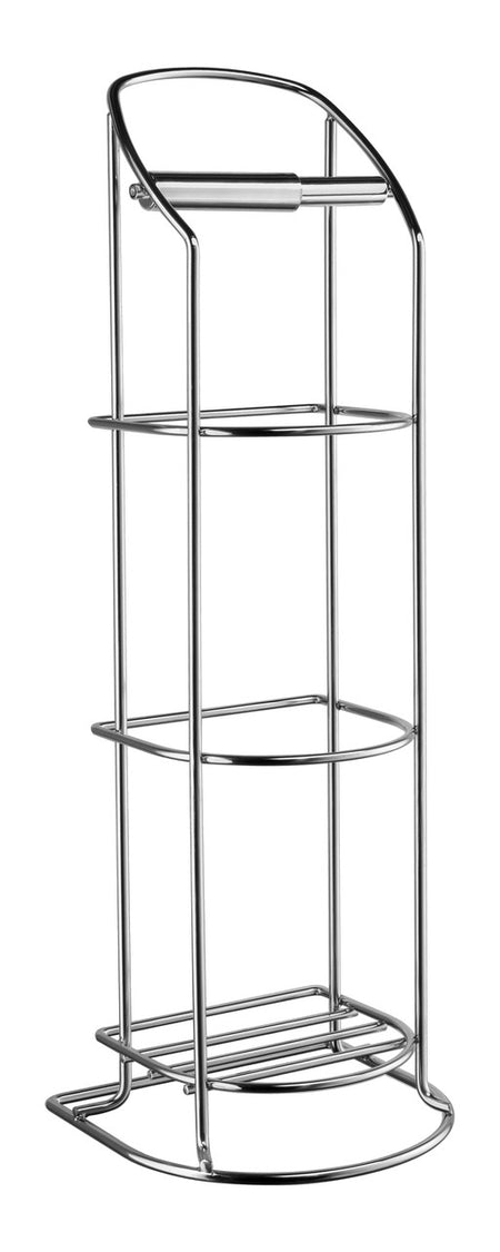 Smedbo BK1220: Beslagsboden Freestanding Toilet Paper Holder w/Spare Holder - Polished Chrome
