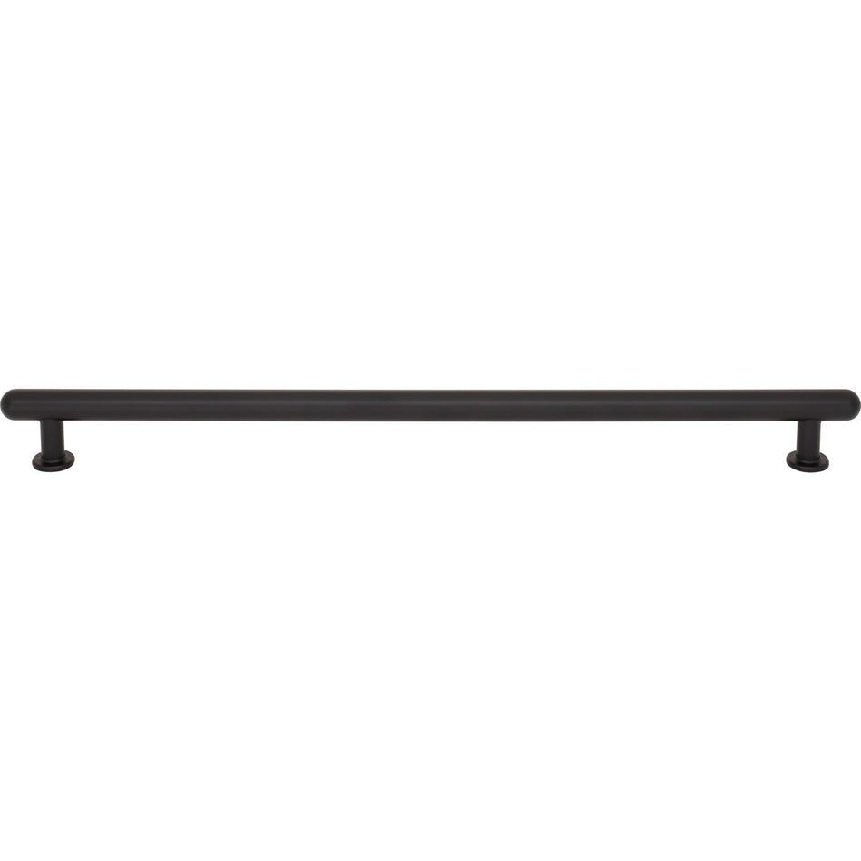 Top Knobs TK3336BLK: 12" cc Lambert Bar Cabinet Pull - Flat Black