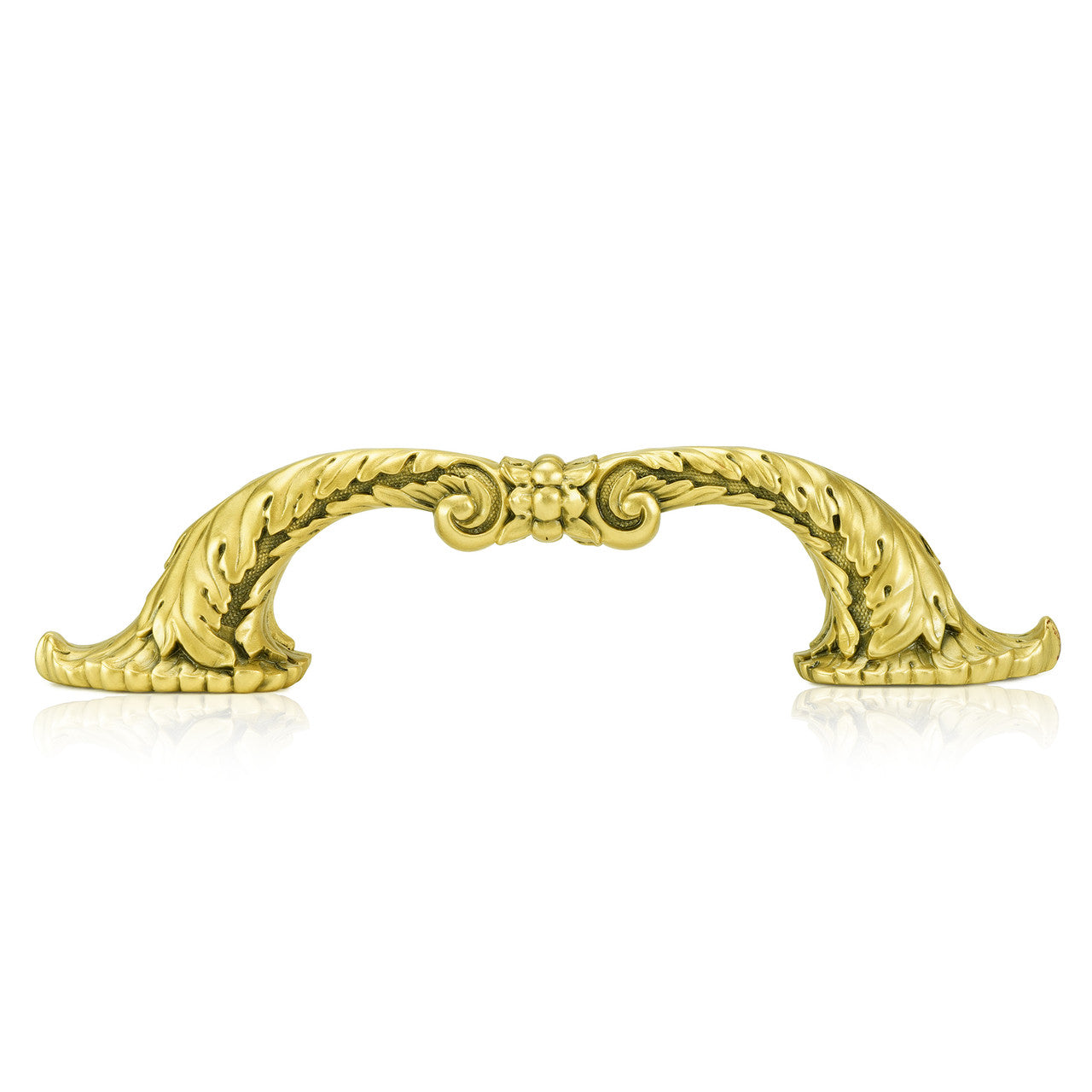 Edgar Bererbi 8147FG: 3-1/2" cc Louis XV Cabinet Pull - Florentine Gold