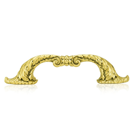 Edgar Bererbi 8147FG: 3-1/2" cc Louis XV Cabinet Pull - Florentine Gold