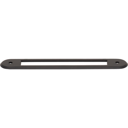 Top Knobs TK3353BLK: 5-1/16" Brockwell Oval Backplate - Flat Black