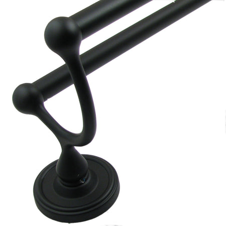 Rusticware 8222BLK: 24" cc Midtowne Double Towel Bar - Black