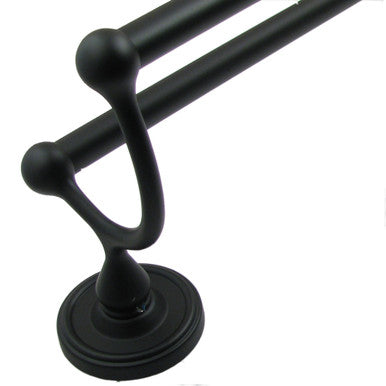 Rusticware 8222BLK: 24" cc Midtowne Double Towel Bar - Black
