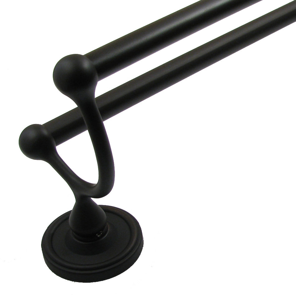 Rusticware 8222ORB: 24" cc Midtowne Double Towel Bar - Oil Rubbed Bronze