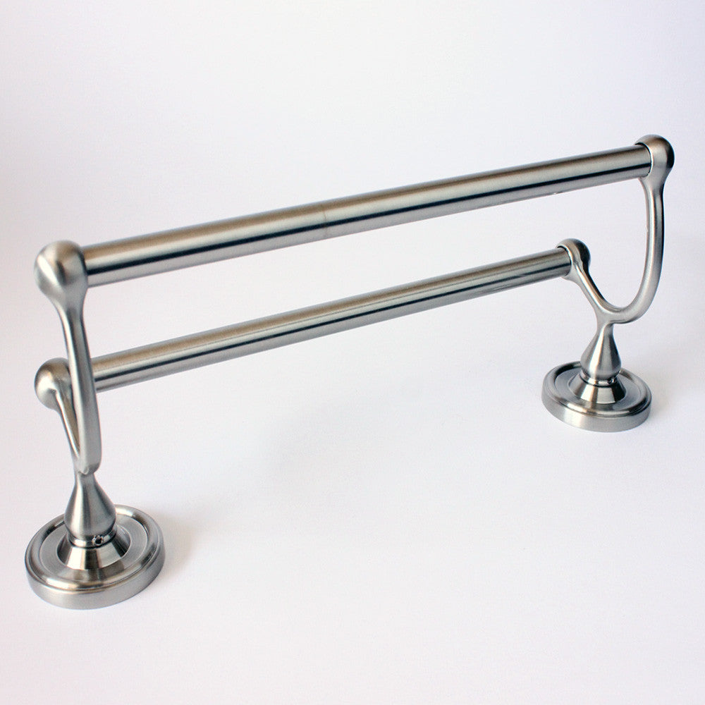 Rusticware 8222SN: 24" cc 24" cc Midtowne Double Towel Bar - Satin Nickel