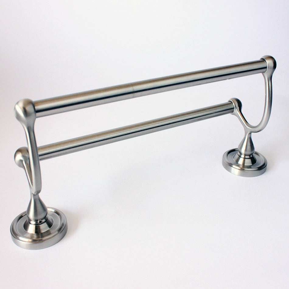 Rusticware 8222SN: 24" cc 24" cc Midtowne Double Towel Bar - Satin Nickel