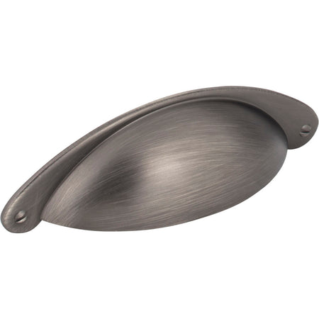 Jeffrey Alexander 8233-BNBDL: 3" cc Lyon Cup Cabinet Pull - Brushed Pewter