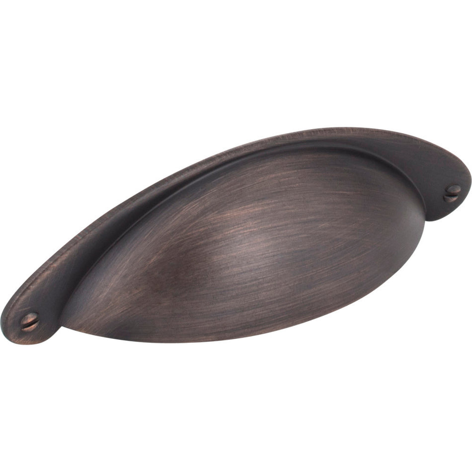 Jeffrey Alexander 8233DBAC: 3" cc Lyon Cup Cabinet Pull - Brushed Oil Rubbed Bronze