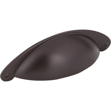 Jeffrey Alexander 8233ORB: 3" cc Lyon Cup Cabinet Pull - Dark Bronze
