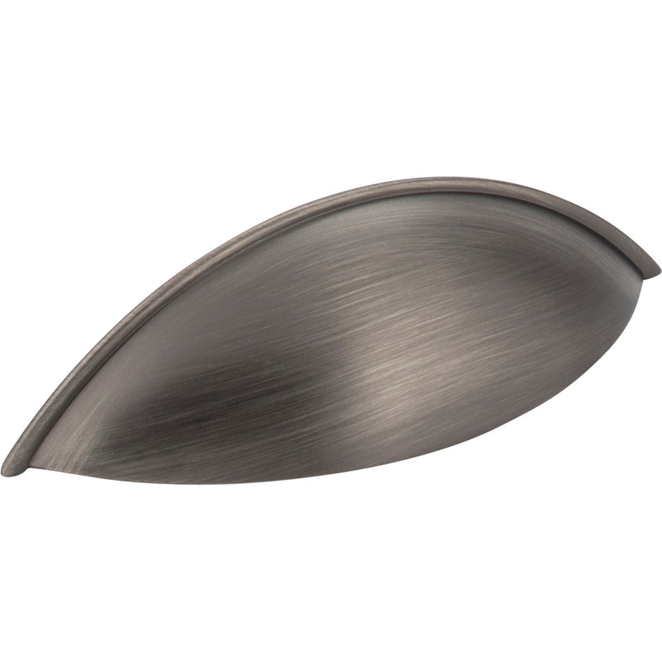 Jeffrey Alexander 8236-BNBDL: 96mm cc Bordeaux Cup Cabinet Pull - Brushed Pewter