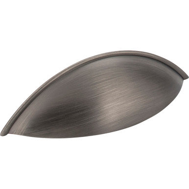 Jeffrey Alexander 8236-BNBDL: 96mm cc Bordeaux Cup Cabinet Pull - Brushed Pewter