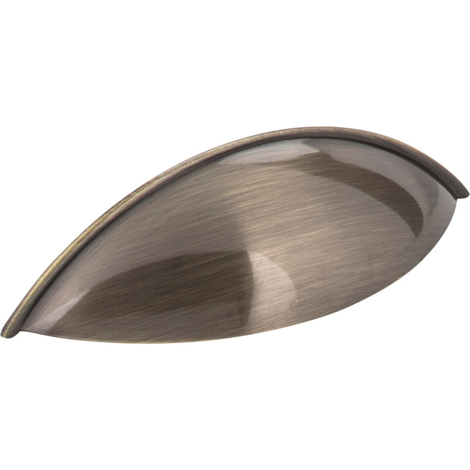 Jeffrey Alexander 8236AB: 96mm cc Bordeaux Cup Cabinet Pull - Brushed Antique Brass