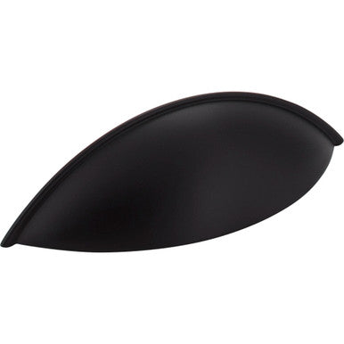 Jeffrey Alexander 8236BLK: 96mm cc Bordeaux Cup Cabinet Pull - Black