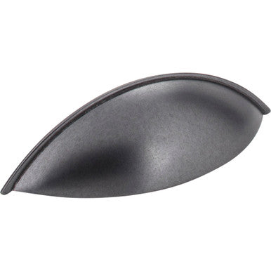 Jeffrey Alexander 8236DACM: 96mm cc Bordeaux Cup Cabinet Pull - Gun Metal