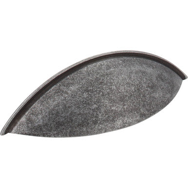 Jeffrey Alexander 8236SIM: 96mm cc Bordeaux Cup Cabinet Pull - Distressed Antique Silver