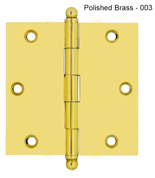 IDH Brass 82525-005: 2-1/2" x 2-1/2" Cabinet Hinge w/Ball Finials (pair) - Antique Nickel