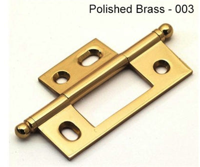 IDH Brass 82600-15A: 2-1/2" x 7/8" Non-Mortise Cabinet Hinge w/Ball Finials (pair) - Antique Nickel
