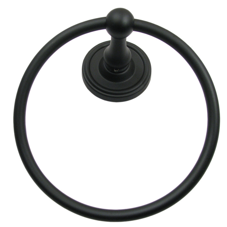 Rusticware 8286BLK: Midtowne Towel Ring - Black