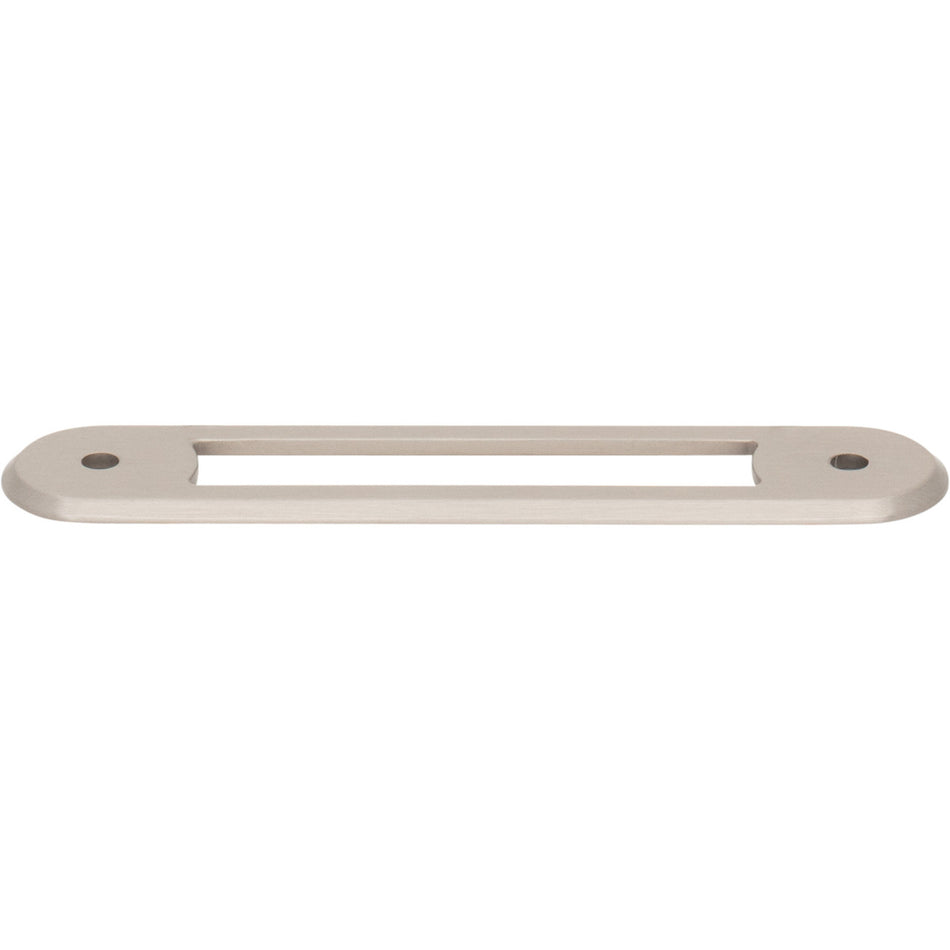 Top Knobs TK3352BSN: 3-3/4" Brockwell Oval Backplate - Brushed Satin Nickel