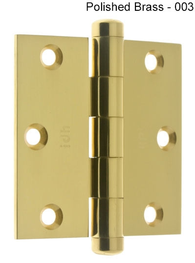 IDH Brass 83030-004: 3" x 3" Full-Mortise Door Hinge w/Square Corners (pair) - Satin Brass