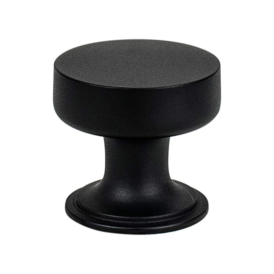 Berenson 8308-1055: 1-3/16" Folklore Cabinet Knob - Matte Black