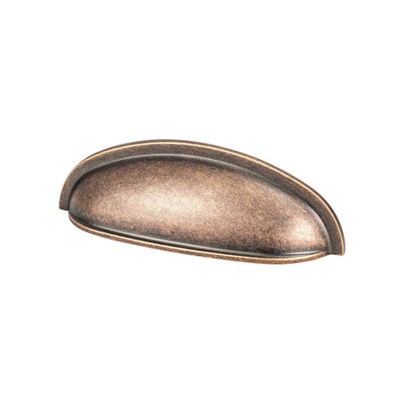 Berenson 8339-10WC: 3" cc Folklore Cup Cabinet Pull - Weathered Copper