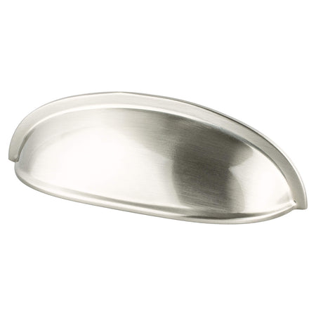 Berenson 8340-1BPN: 3" cc Folklore Cup Cabinet Pull - Brushed Nickel