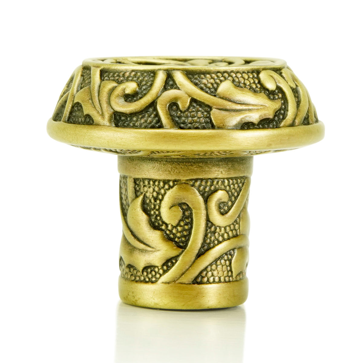 Edgar Bererbi 8423BB: 1-1/16" Rookwood Cabinet Knob - Burnished Brass