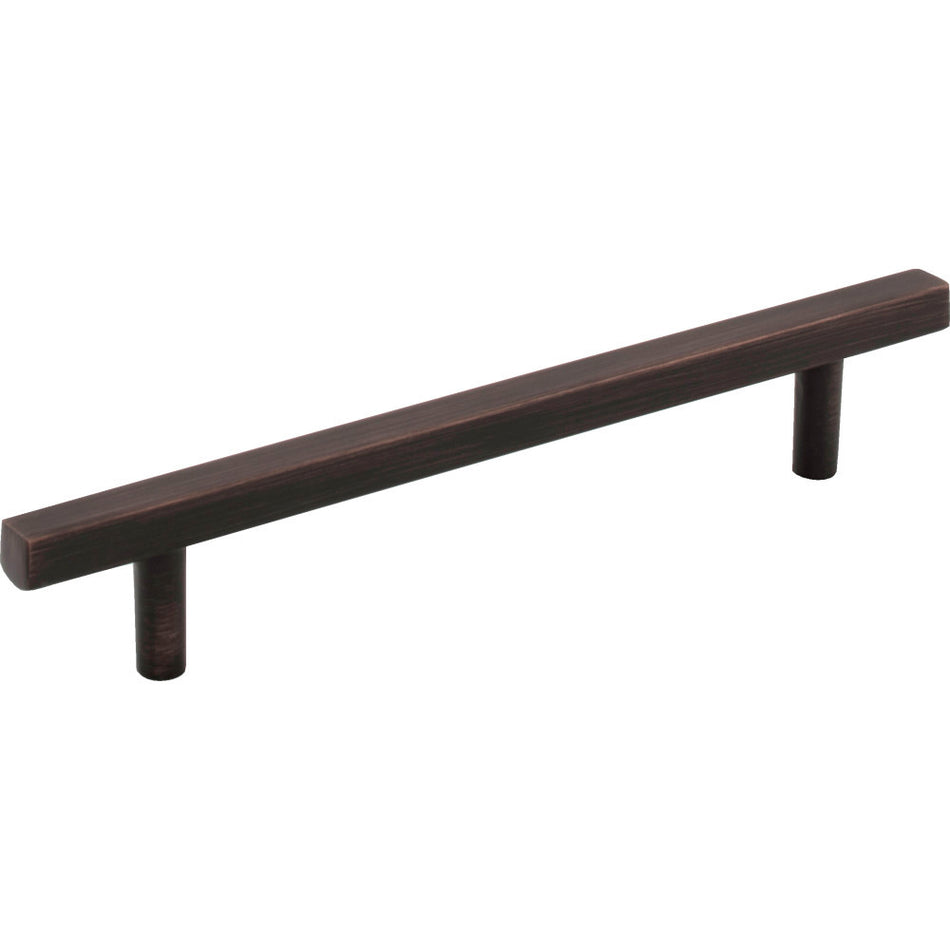 Jeffrey Alexander 845-128DBAC: 128mm cc Dominique Square Bar Cabinet Pull - Brushed Oil Rubbed Bronze