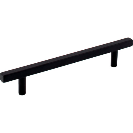 Jeffrey Alexander 845-128MB: 128mm cc Dominique Square Bar Cabinet Pull - Matte Black