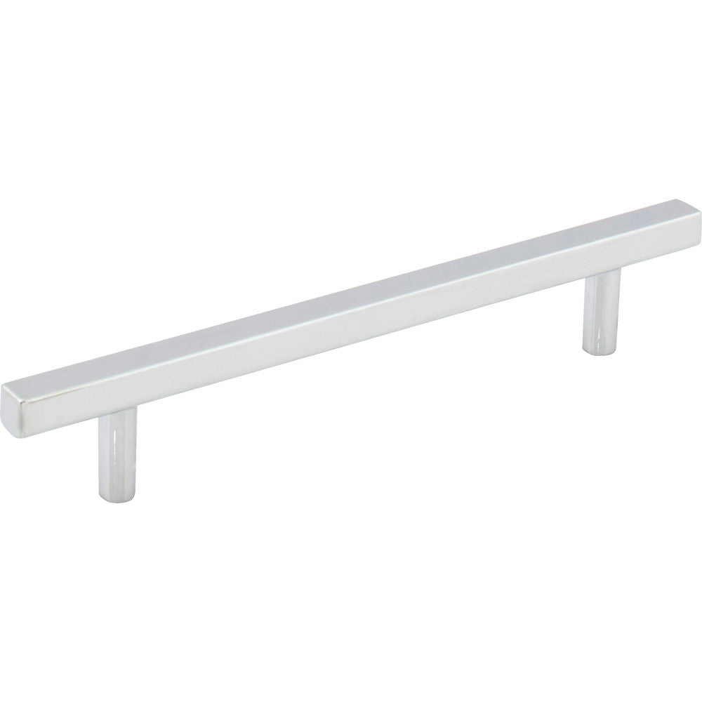 Jeffrey Alexander 845-128PC: 128mm cc Dominique Square Bar Cabinet Pull - Polished Chrome