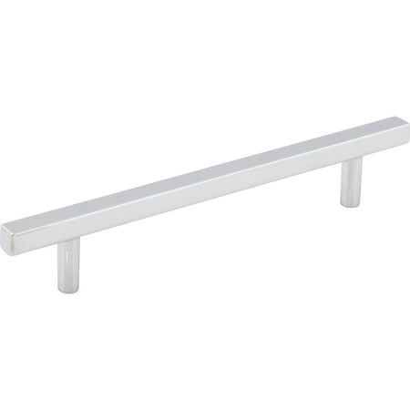 Jeffrey Alexander 845-128PC: 128mm cc Dominique Square Bar Cabinet Pull - Polished Chrome