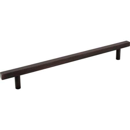 Jeffrey Alexander 845-12DBAC: 12" cc Dominique Square Bar Cabinet Pull - Brushed Oil Rubbed Bronze