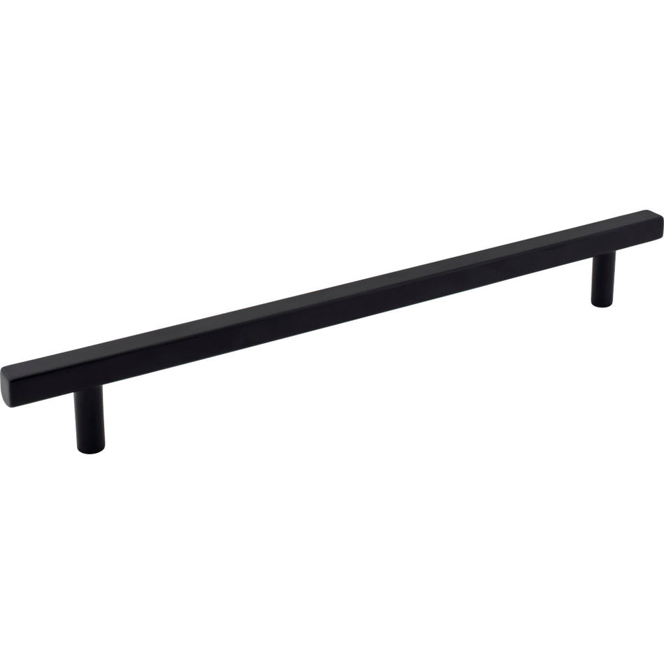 Jeffrey Alexander 845-12MB: 12" cc Dominique Square Bar Cabinet Pull - Matte Black