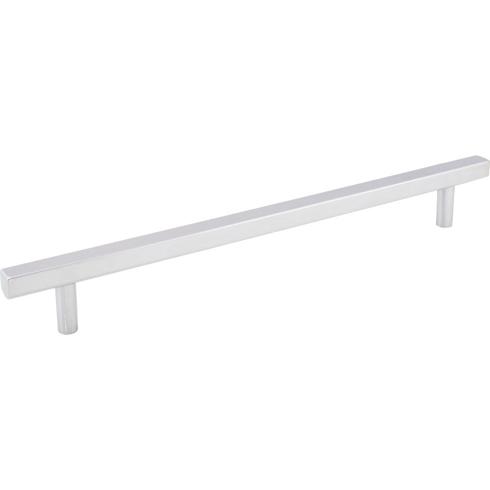 Jeffrey Alexander 845-12PC: 12" cc Dominique Square Bar Cabinet Pull - Polished Chrome