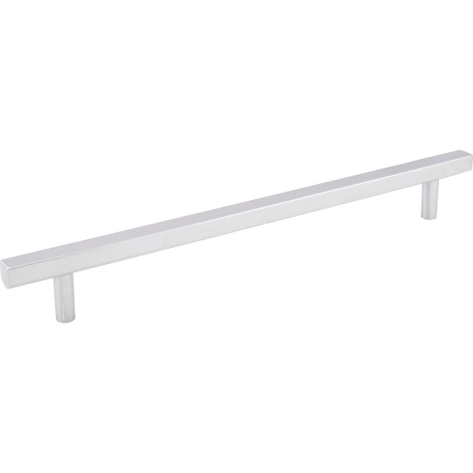 Jeffrey Alexander 845-12PC: 12" cc Dominique Square Bar Cabinet Pull - Polished Chrome