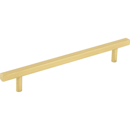 Jeffrey Alexander 845-160BG: 160mm cc Dominique Square Bar Cabinet Pull - Brushed Gold