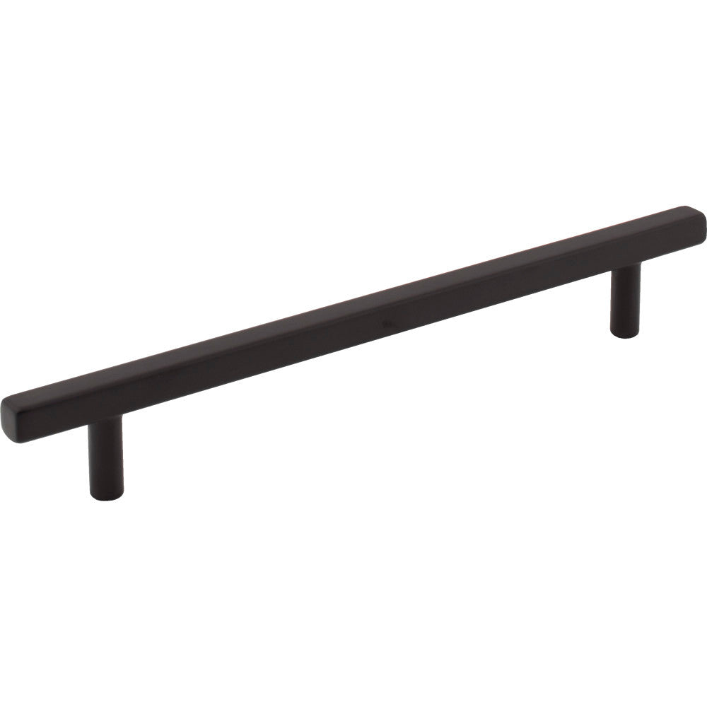 Jeffrey Alexander 845-160MB: 160mm cc Dominique Square Bar Cabinet Pull - Matte Black